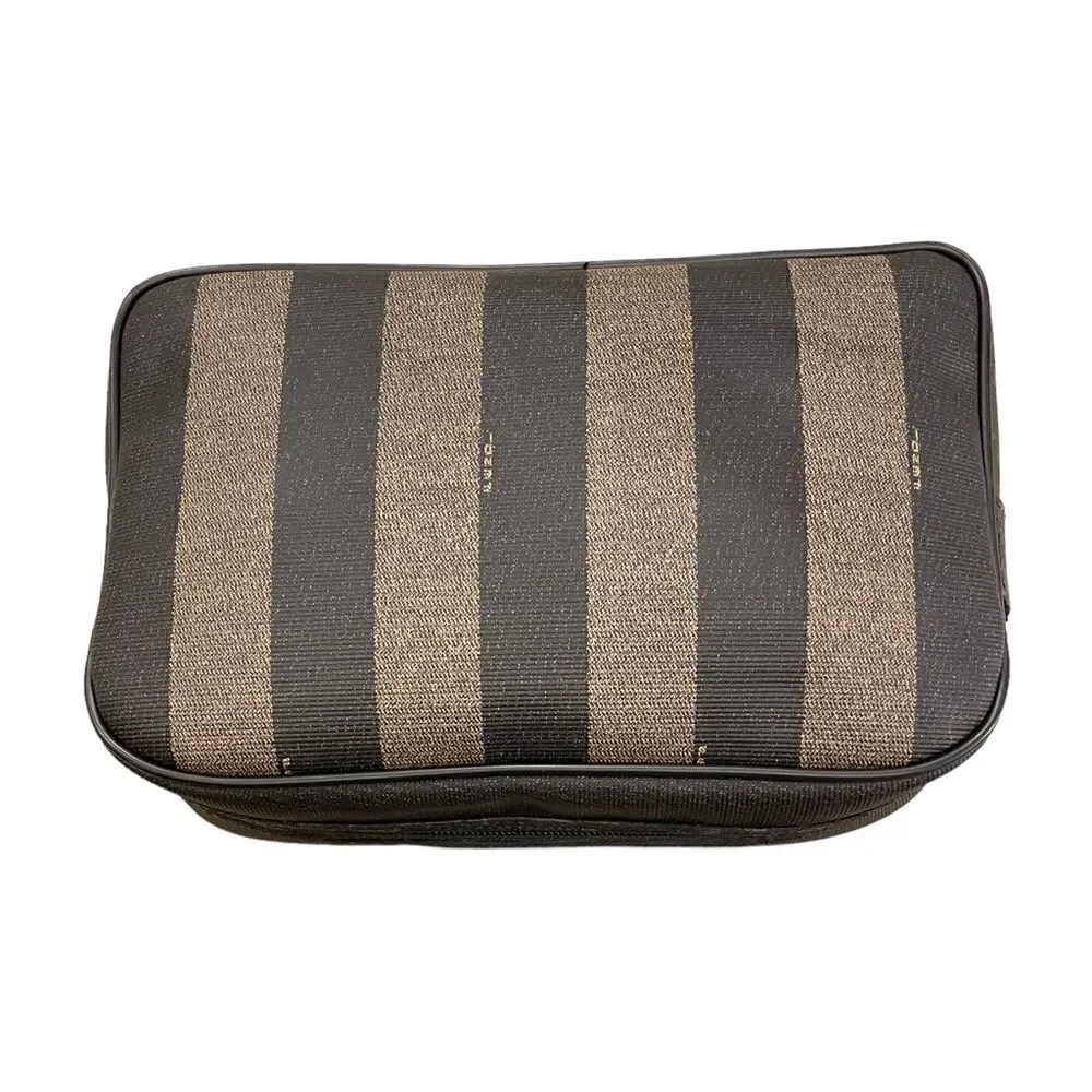 Vintage FENDI PQUIN STRIPED Clutch/Cosmetics Case - Picture 14 of 16